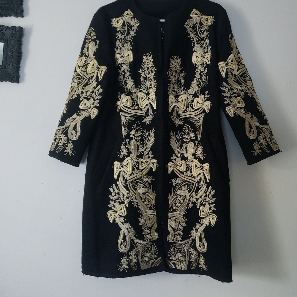 Embroidery Wool Coat - Picture 16 of 16
